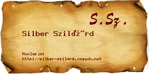 Silber Szilárd névjegykártya