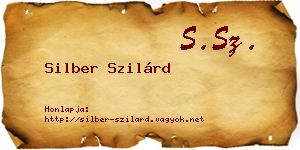 Silber Szilárd névjegykártya