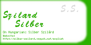 szilard silber business card
